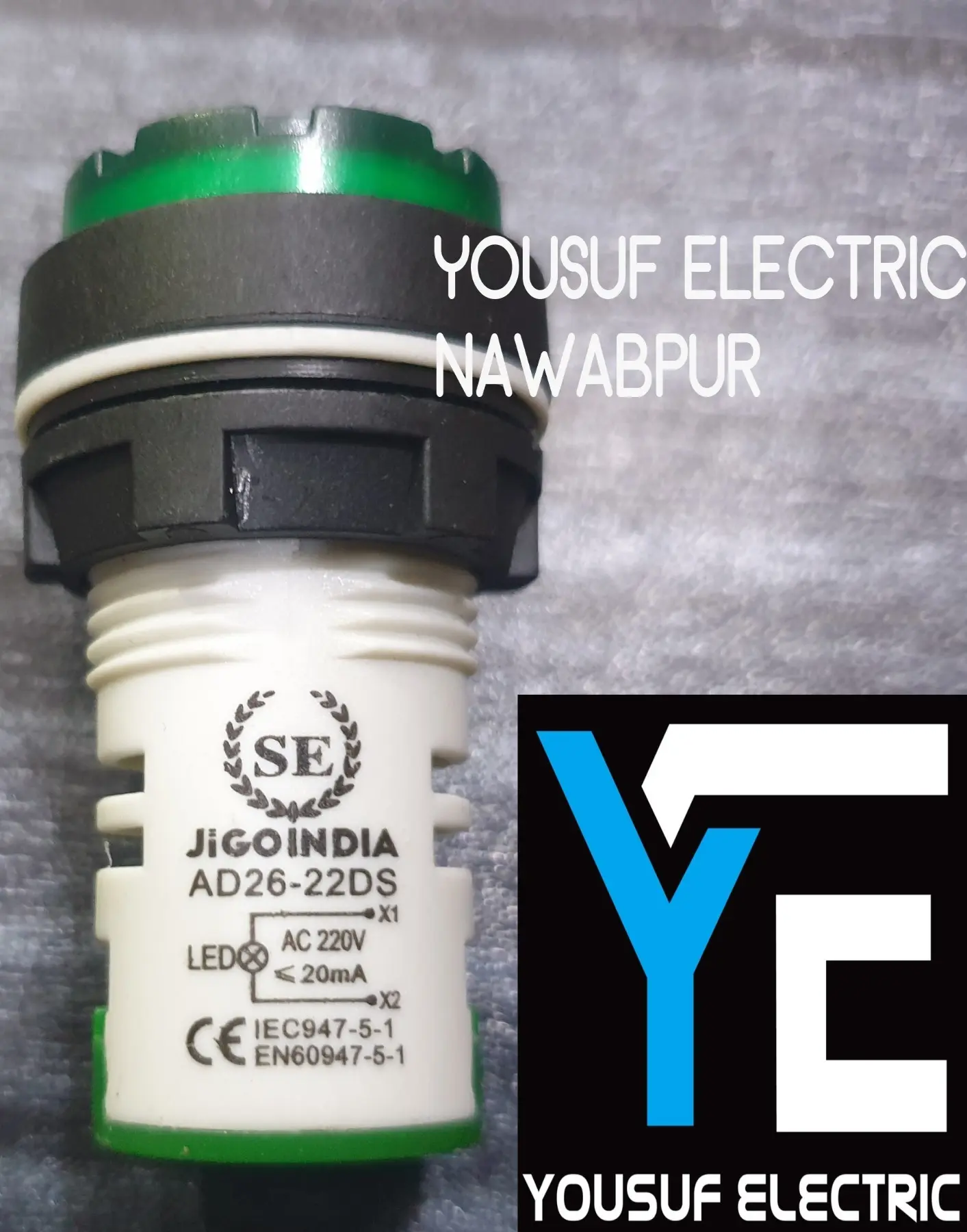 Picture of 22mm ROUND Indicator Lamp L1L2L3 (3 piece) 1set Panel Mount 22mm Round Panel AC 220V LED Digital Display Indicator Light AC 12-500V Line Powerpoints - Red