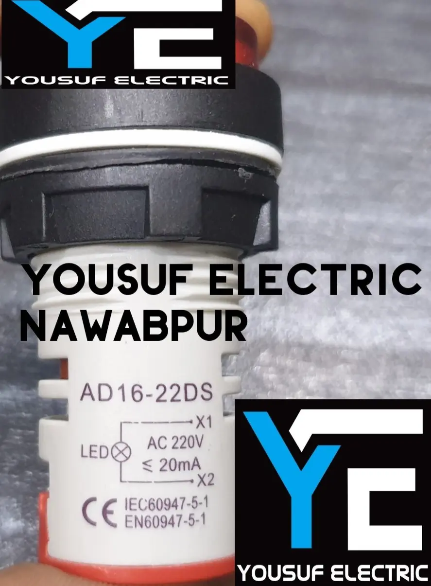 Picture of 22mm ROUND Indicator Lamp Auto manual trip light (3 piece) 1 set Panel Mount 22mm Round Panel AC 220V LED Digital Display Indicator Light AC 12-500V Line Powerpoints - Multicolor