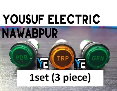 Picture of 22mm ROUND Indicator Lamp PDB trip Generator (3 piece) 1 set Panel Mount 22mm Round Panel AC 220V LED Digital Display Indicator Light AC 12-500V Line Powerpoints - Green