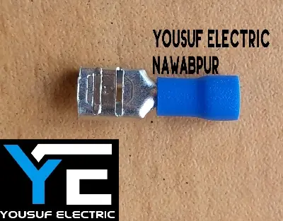 Picture of Cable Lug 2-2.5 Rm Terminal JACK type Lugs insulated Connector Clip 2.5 Rm Copper 100 Piece Pack - Blue