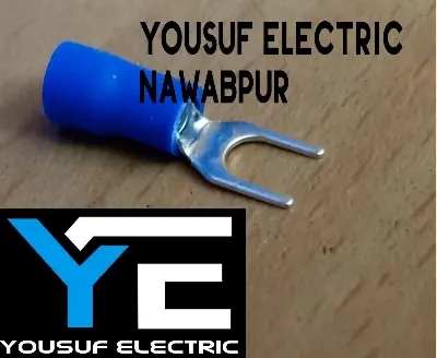 Picture of Cable Lug 2-2.5 Rm Terminal Y - U type Lugs insulated Connector Clip 2.5 Rm Copper 100 Piece Pack - Blue