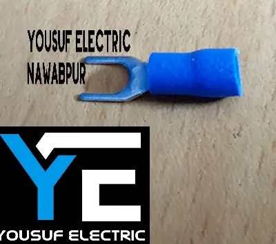 Picture of Cable Lug 2-2.5 Rm Terminal Y - U type Lugs insulated Connector Clip 2.5 Rm Copper 100 Piece Pack - Blue