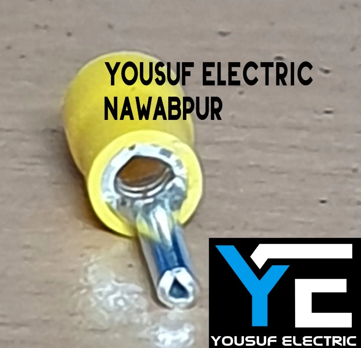 Picture of Cable Lug 4-6 Rm Terminal pin type Lugs insulated Connector Clip 4-6 Rm Copper 100 Piece Pack - Yellow