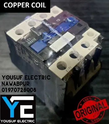 Picture of Magnetic Contactor Telemecanique LC1 D32 3 Phase 50 Ampere AC 3p NO NC Copper coil Voltage AC 220V three phase for Industrial use replace Finder Relay - Black