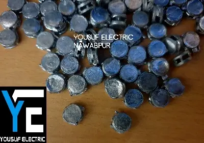 Picture of Lead security seal 10 mm (50 piece) Two-Hole Lead Seal small size - Door Bottom Sealing Strip  LOCK sealing - Silver