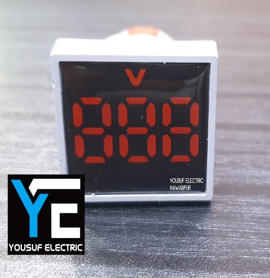 Picture of Digital Voltage Meter Ac60-500V Mini 22Mm Ad16 Ac Voltage Panel Meter Indicator Volt Lamp Square Digital Display Volt Meter - Multimeter