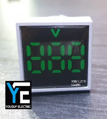 Picture of Digital Voltage Meter Ac60-500V Mini 22Mm Ad16 Ac Voltage Panel Meter Indicator Volt Lamp Square Digital Display Volt Meter - Multimeter