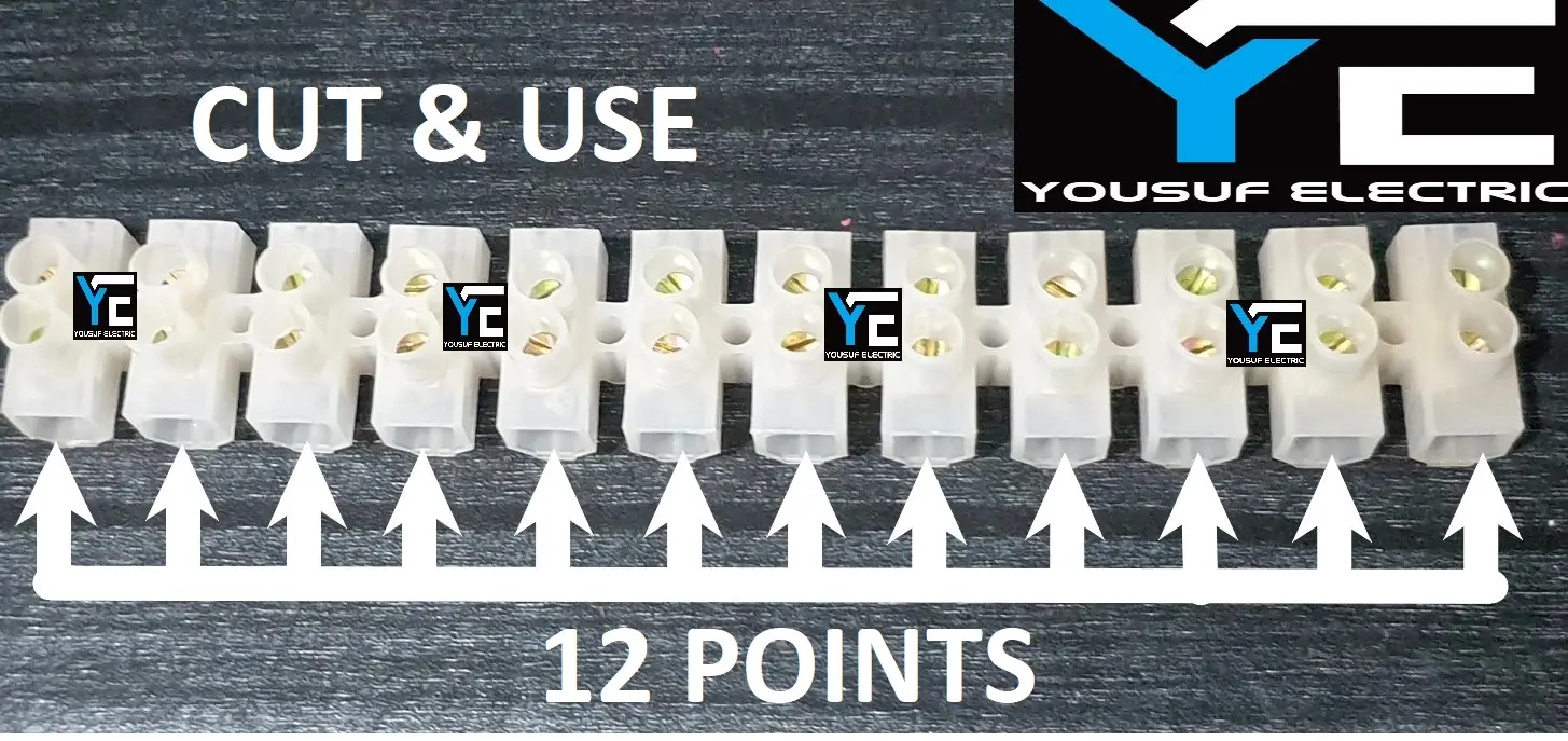 Picture of Terminal block 60 ampere connector 1 stick Electrical Wire Connector 60 Ampere - White