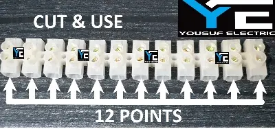 Picture of Terminal block 60 ampere connector 1 stick Electrical Wire Connector 60 Ampere - White