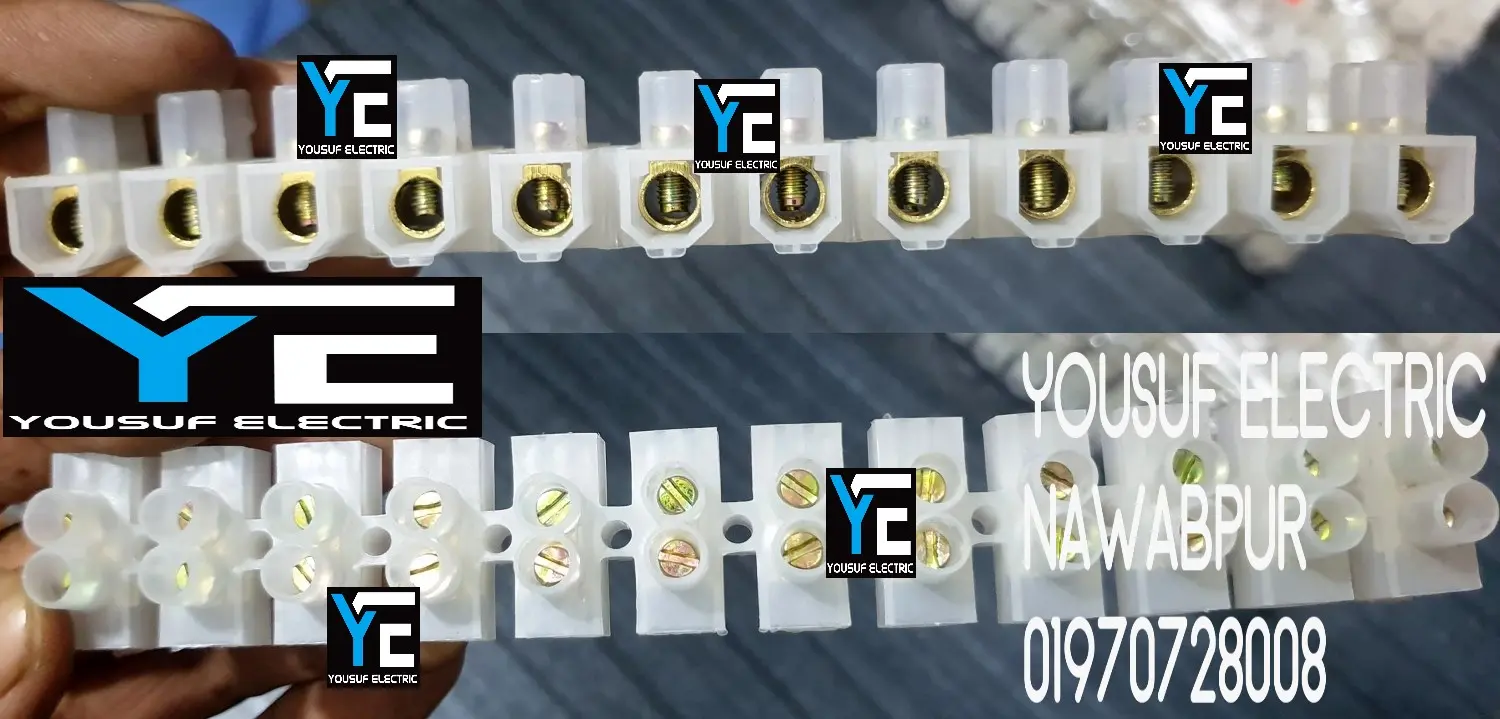 Picture of Terminal block 60 ampere connector 1 stick Electrical Wire Connector 60 Ampere - White