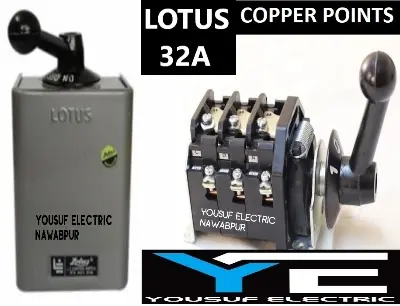 Picture of Lotus switch LT Control Switch 32A Change over Switch reverse forward switch - Off White