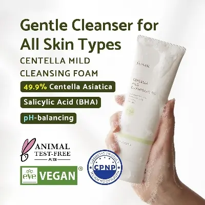 Picture of iUNIK Centella Mild Cleansing Foam – Gentle Daily Cleanser with Centella Asiatica & BHA 120ml-(OFF White)