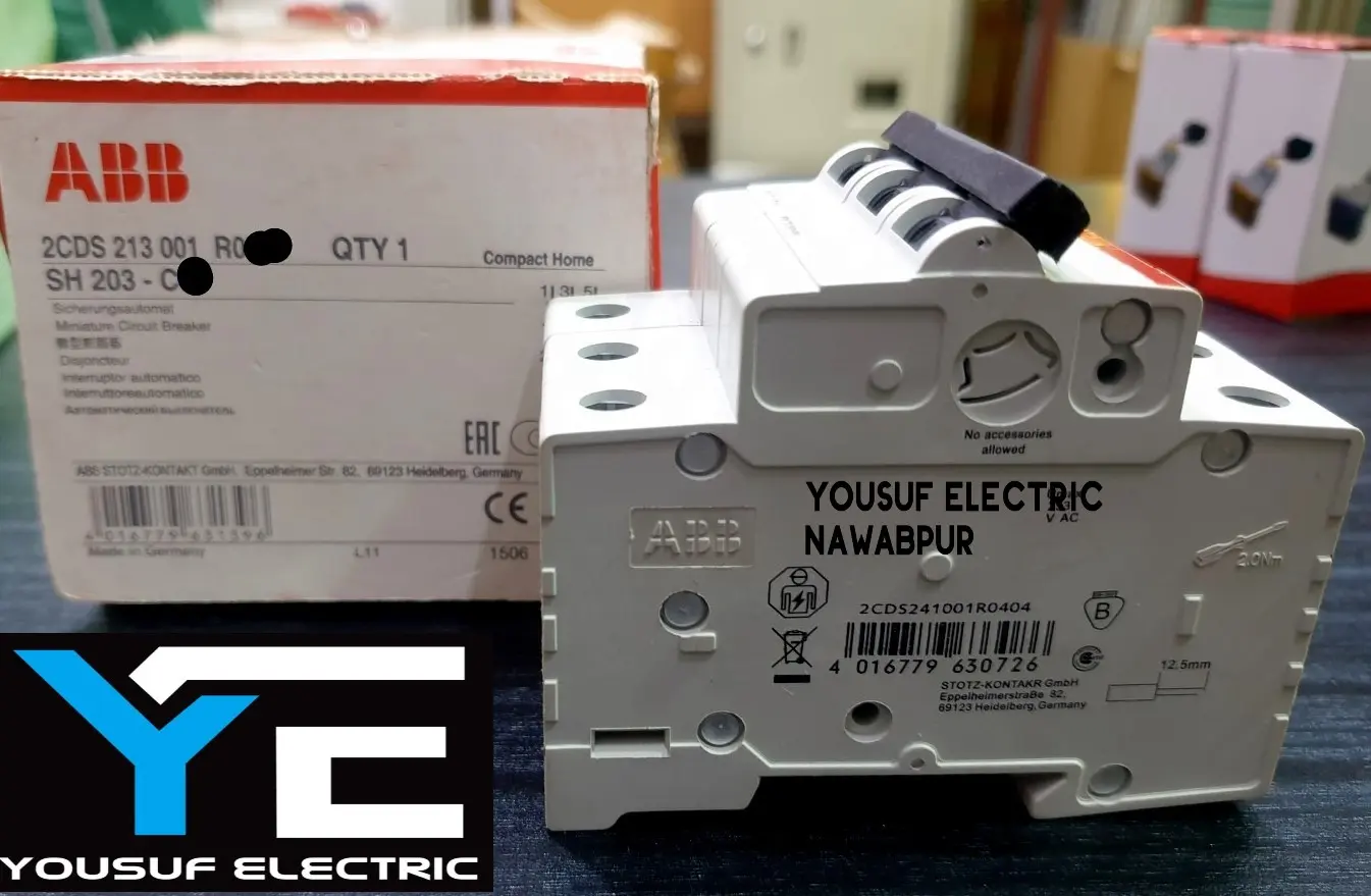 Picture of Abb Mcb 63 Ampere Tp High Grade China Miniature Circuit Breaker three Pole three Phase - Power Bank Circuit - White