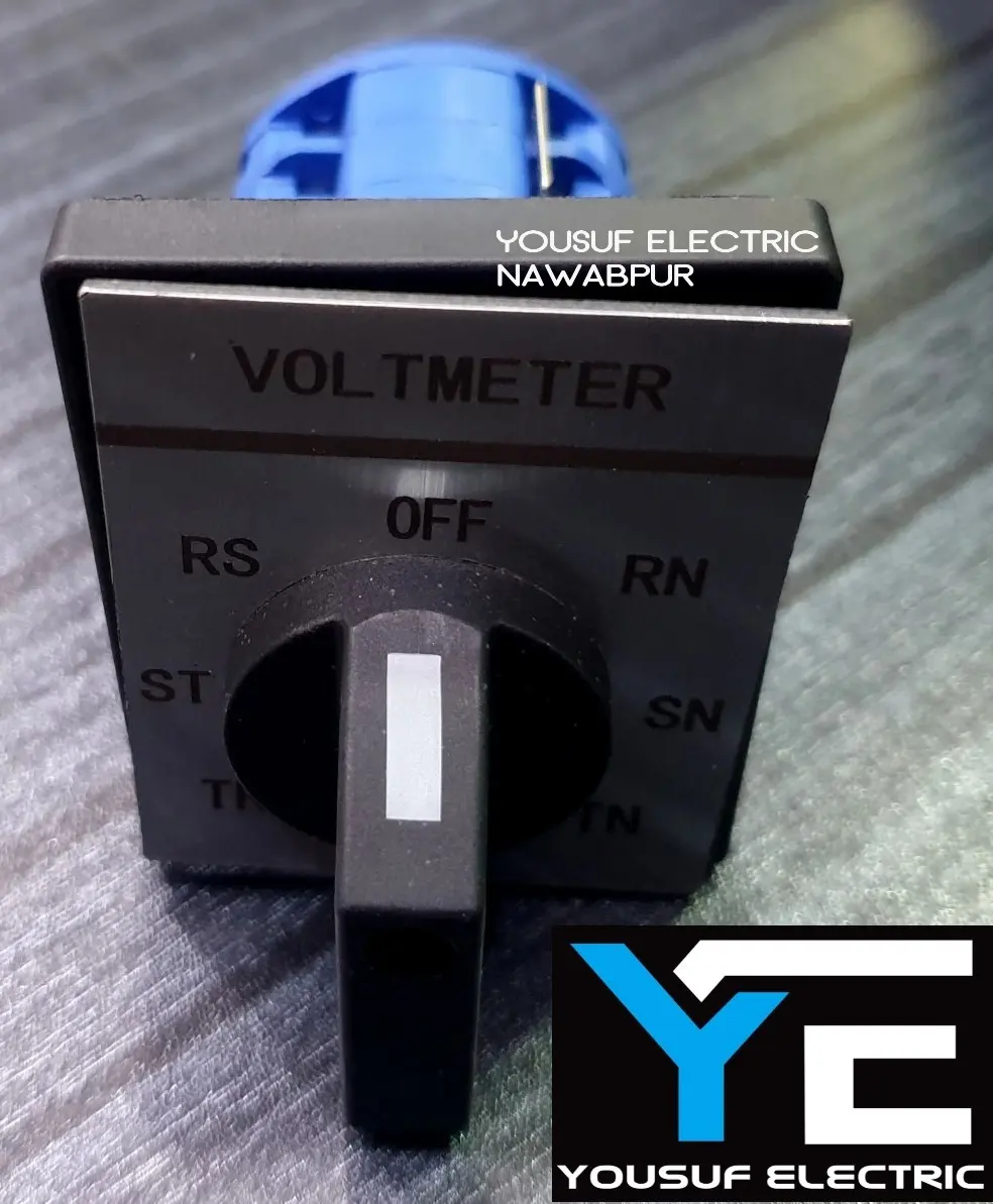 Picture of Volt selector switch on off rotary 3 position 3 way cam switch 3 phase voltage selector CA10 reverse forward switch - Black