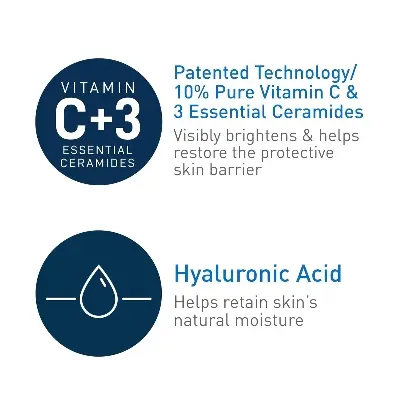 Picture of CeraVe Skin Renewing Vitamin C Serum – 10% Pure Vitamin C with Hyaluronic Acid & Ceramides 50ml