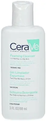 Picture of CeraVe Foaming Facial Cleanser – For Normal to Oily Skin, Fragrance-Free, with 3 Essential Ceramides (88ml)-(White)