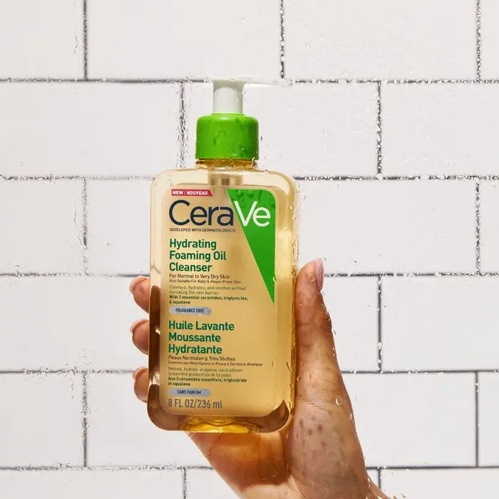 Picture of CeraVe Hydrating Foaming Oil Cleanser – For Normal to Very Dry Skin (236 ml)-(Yellow)