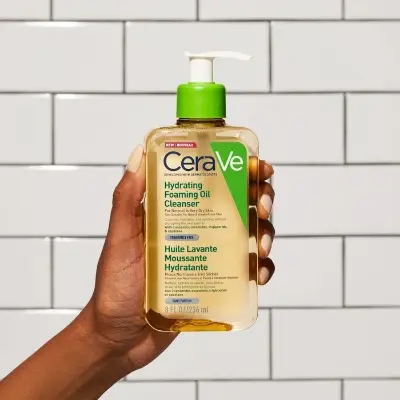 Picture of CeraVe Hydrating Foaming Oil Cleanser – For Normal to Very Dry Skin (236 ml)-(Yellow)