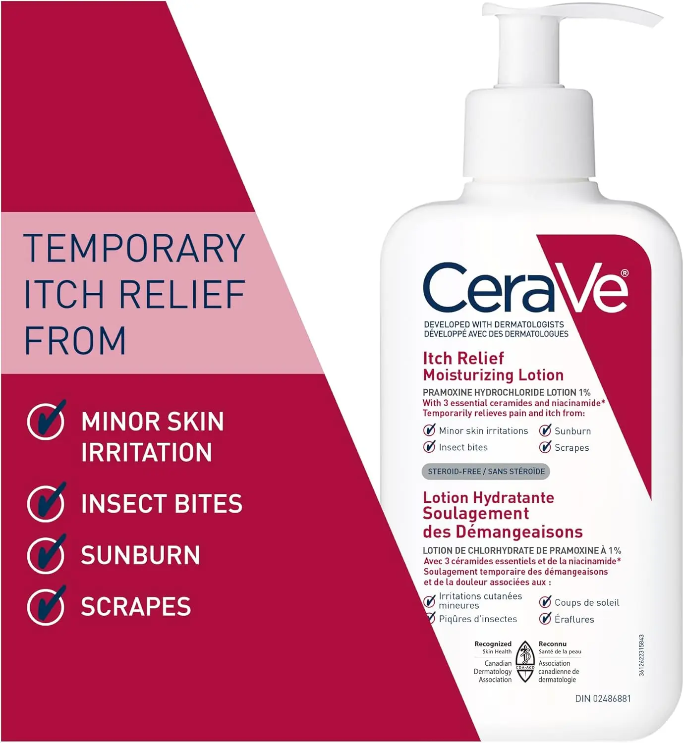 Picture of CeraVe Itch Relief Moisturizing Lotion – Fast-Acting, Steroid-Free Comfort for Irritated Skin 237 ml