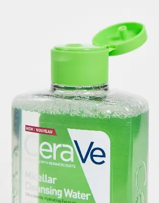 Picture of CeraVe Micellar Cleansing Water – Ultra Gentle Hydrating Makeup Remover with Ceramides & Niacinamide (Fragrance-Free)-(Green)