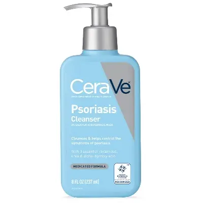 Picture of CeraVe Psoriasis Wash for Dry, Itchy Skin – Smooth Texture & Restore Barrier 237 ml-(Blue)