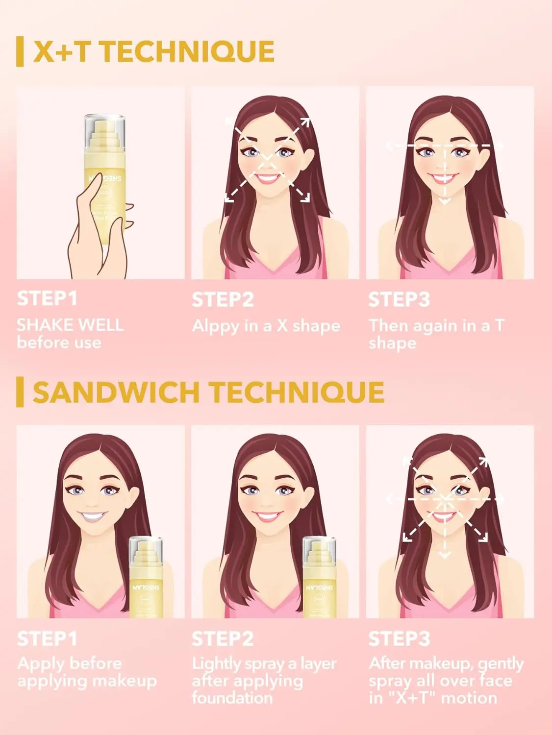 Picture of SHEGLAM 3-in-1 Setting Spray Collection – Dewy, Matte & Ultra Matte Finish