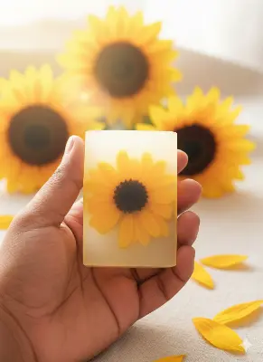 Picture of Handmade Sunflower Glycerine Soap – 100gm | Natural Handmade Beauty Bar for Soft, Supple Skin