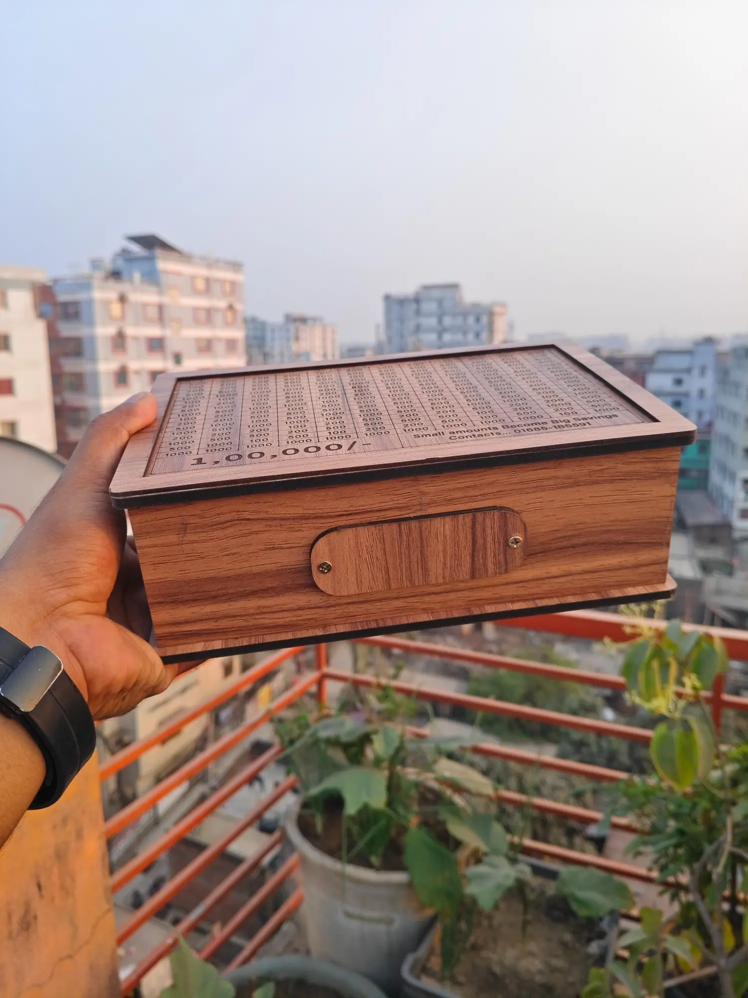 Picture of Wooden Savings Challenge Board 1,00,000 BDT | Money Saving Tracker