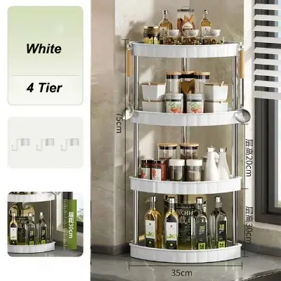 Picture of 4 Layer Corner Trolly Rack Multifunctional Corner Storage Rack for Every Home