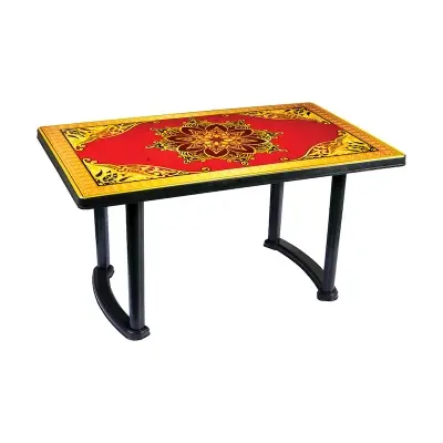 Picture of 6 Seated Square Table-Print Black Crimson(P/L)-TEL