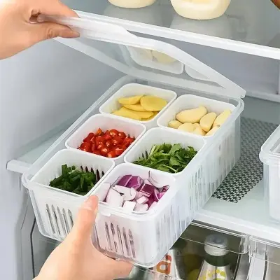 Picture of 6-Grid Refrigerator Organizer Storage Box