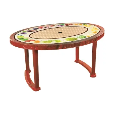 Picture of 6 Seated Deluxe Table-Print R/W Fruity (Pl/L)-TEL