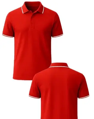 Picture of Red Color Men’s Polo Shirt | Pk Cotton Fabric 190-200 GSM Red
