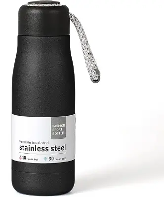 Picture of Water Bottles with Portable Lid，Hydro Insulated Thermal Flask for Hot or Cold Drinks 350ml Stainless Steel - Multicolor