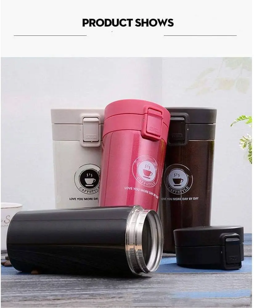 Picture of Tumbler Hot Fashion 350ml Stainless Steel Coffee Mugs Insulated Water Bottle Tumbler Thermos Cup Vacuum Flask Premium Travel Coffee Mug - Coffee Mug - Multicolor