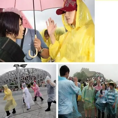 Picture of Travel One Time Raincoat Thicken Raincoats Emergency Waterproof Poncho - ,Int: One size