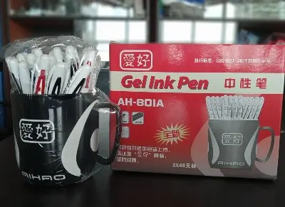 Picture of Top Brand Promotions 48pcs 3 color Gel Pen AIHAO 801A 0.5mm Cap Neutral Ink Pen - Multicolor