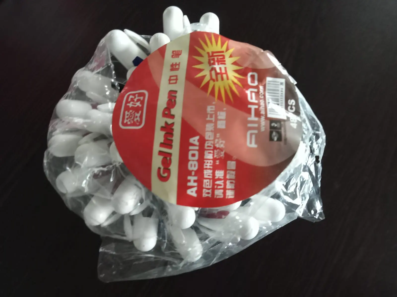 Picture of Top Brand Promotions 48pcs 3 color Gel Pen AIHAO 801A 0.5mm Cap Neutral Ink Pen - Multicolor