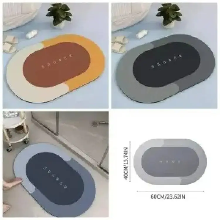 Picture of Super Absorbent Door Mat Non-slip Bathroom Carpet - Multicolor