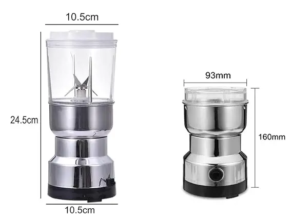 Picture of Steel Coffee & Juice Electric Blender 2 In 1 Electric Coffee & Juicer Blender 300W Stainless Steel Coffee Grinder - Multicolor