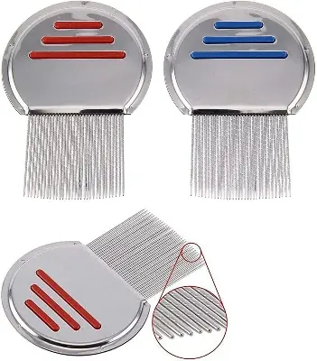Picture of Stainless Steel Terminator Lice Comb Children Hair Removal Headdress Super Density Teeth Remove Nits Comb Dog Brushes - Silver,50gm