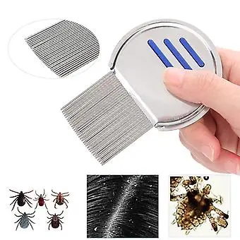 Picture of Stainless Steel Terminator Lice Comb Children Hair Removal Headdress Super Density Teeth Remove Nits Comb Dog Brushes - Silver,50gm
