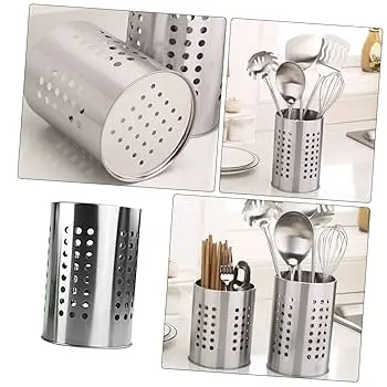 Picture of Stainless Steel Kitchen Spoon Rest – Heat-Resistant Utensil Holder for Countertop - Silver