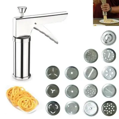 Picture of Stainless Steel Kitchen Press Murukku Maker Machine - Multicolor