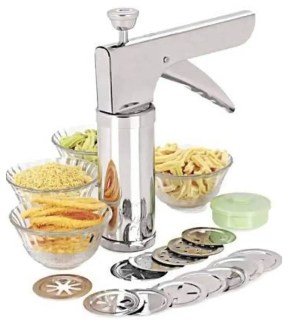 Picture of Stainless Steel Kitchen Press Murukku Maker Machine - Multicolor