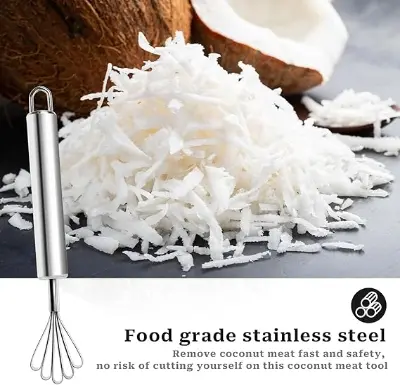 Picture of Stainless Steel Coconut Meat Scraper Fish Scaler Remover Multi-Purpose Stainless Steel Coconut Scraper for Kitchen - Multicolor