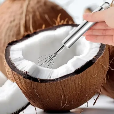 Picture of Stainless Steel Coconut Meat Scraper Fish Scaler Remover Multi-Purpose Stainless Steel Coconut Scraper for Kitchen - Multicolor