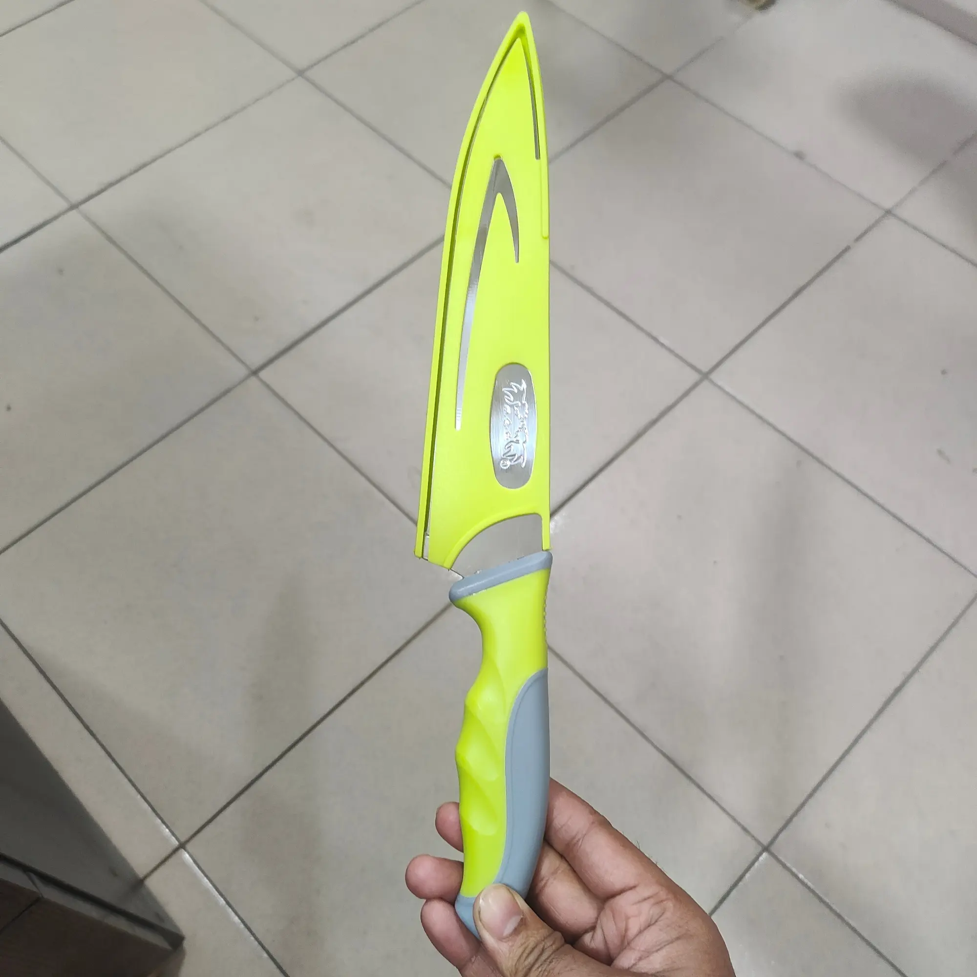 Picture of Stainless Steel Chefs Knife With Cover for Kitchen - Multicolor