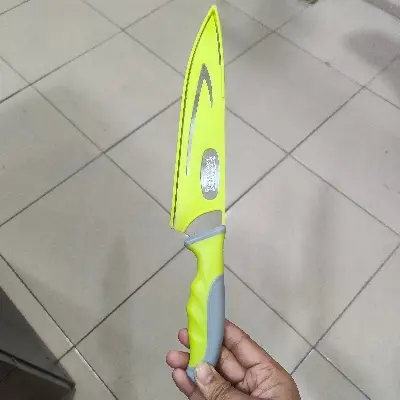 Picture of Stainless Steel Chefs Knife With Cover for Kitchen - Multicolor