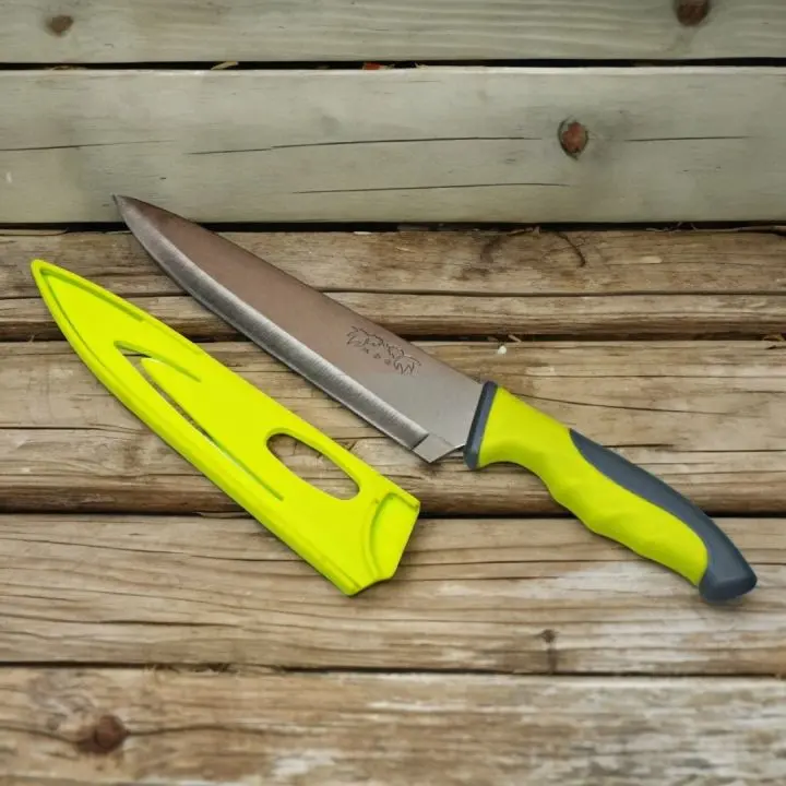 Picture of Stainless Steel Chefs Knife With Cover for Kitchen - Multicolor